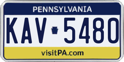 PA license plate KAV5480