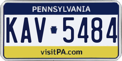 PA license plate KAV5484