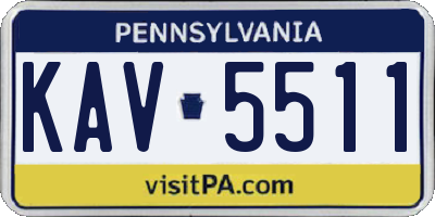 PA license plate KAV5511