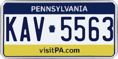 PA license plate KAV5563