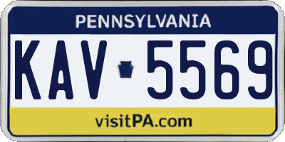 PA license plate KAV5569