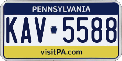 PA license plate KAV5588