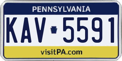 PA license plate KAV5591