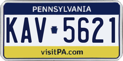PA license plate KAV5621