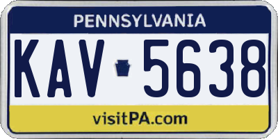 PA license plate KAV5638