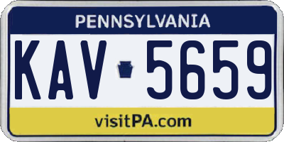 PA license plate KAV5659