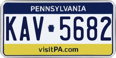 PA license plate KAV5682