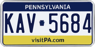 PA license plate KAV5684