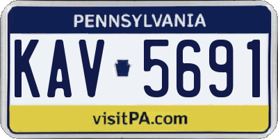 PA license plate KAV5691
