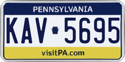 PA license plate KAV5695