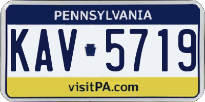 PA license plate KAV5719