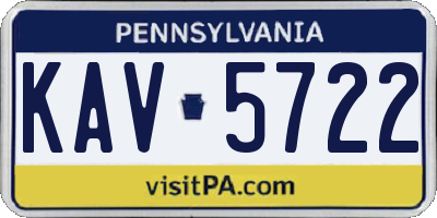 PA license plate KAV5722