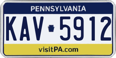 PA license plate KAV5912