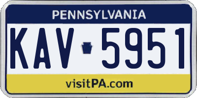 PA license plate KAV5951