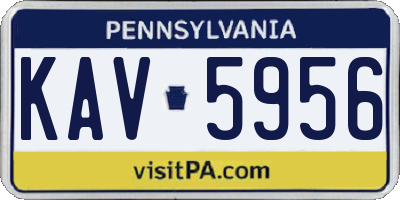 PA license plate KAV5956