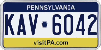 PA license plate KAV6042