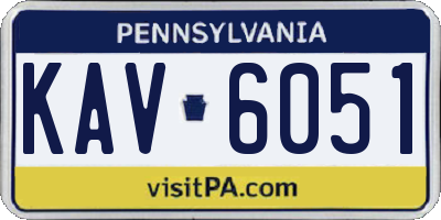 PA license plate KAV6051