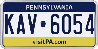 PA license plate KAV6054