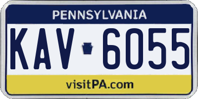 PA license plate KAV6055