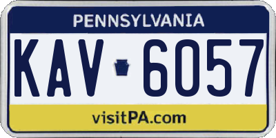 PA license plate KAV6057