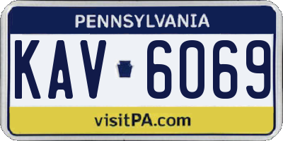 PA license plate KAV6069