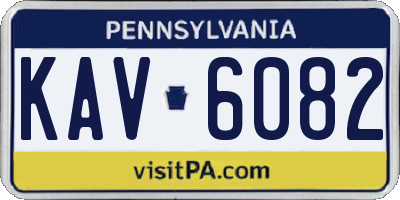 PA license plate KAV6082
