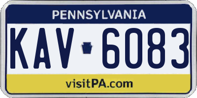 PA license plate KAV6083