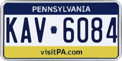 PA license plate KAV6084