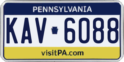 PA license plate KAV6088