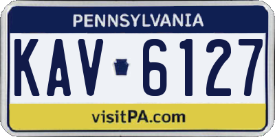 PA license plate KAV6127