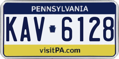 PA license plate KAV6128