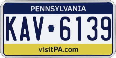 PA license plate KAV6139