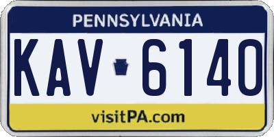 PA license plate KAV6140