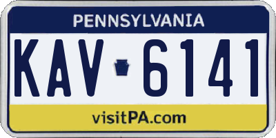 PA license plate KAV6141