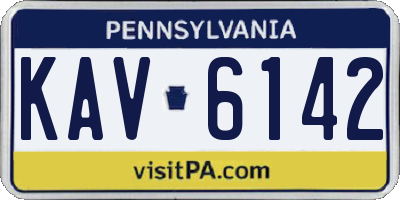 PA license plate KAV6142