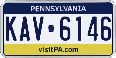 PA license plate KAV6146