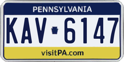 PA license plate KAV6147
