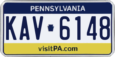 PA license plate KAV6148
