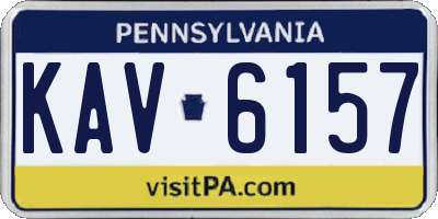 PA license plate KAV6157