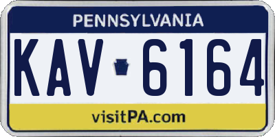 PA license plate KAV6164