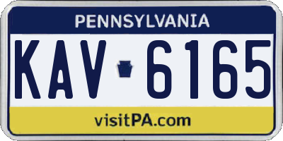 PA license plate KAV6165
