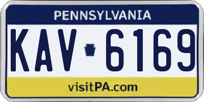 PA license plate KAV6169