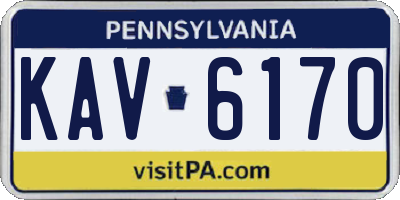 PA license plate KAV6170