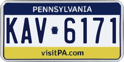 PA license plate KAV6171