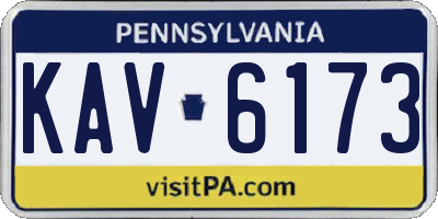 PA license plate KAV6173