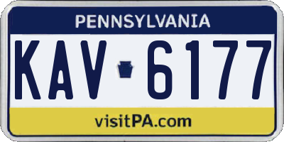 PA license plate KAV6177
