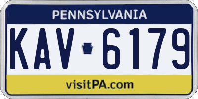 PA license plate KAV6179