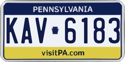 PA license plate KAV6183