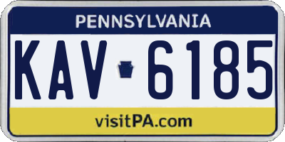 PA license plate KAV6185