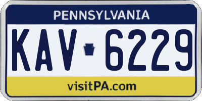 PA license plate KAV6229